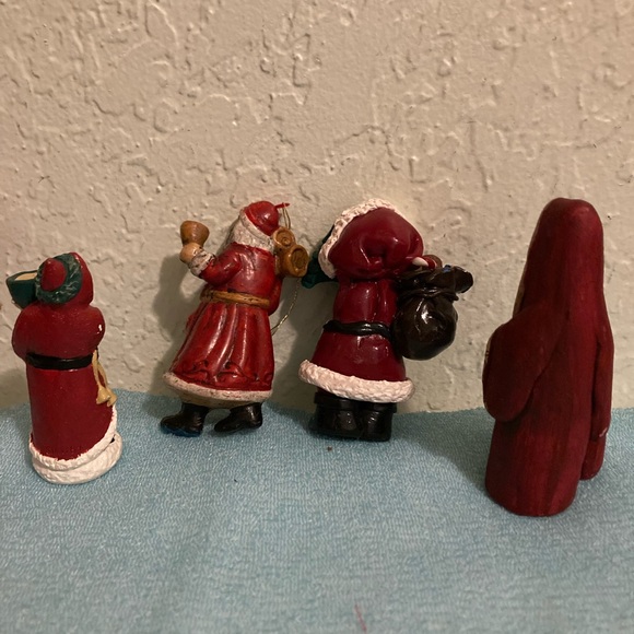 17 Vintage Christmas Santa Decorations/Ornaments Ceramic, Wooden & Hand Painted - Picture 12 of 16